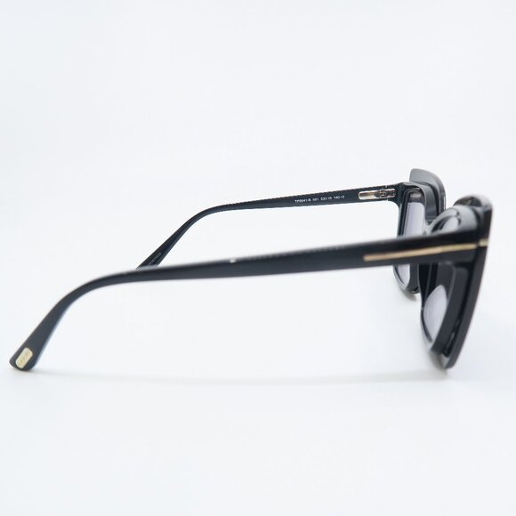 Tom Ford TF 5641-B 001 53mm Black Butterfly, New, Cat Eye Sun Clip On Glasses. - Picture 4 of 11